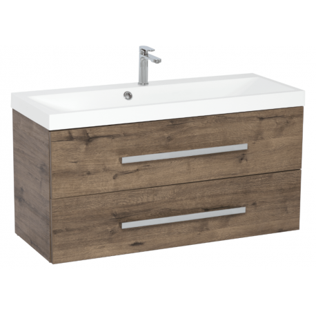 Meuble de salle de bain avec vasque Naturel Cube Way 100x40 cm chêne wellington (CUBE2100ZDW)