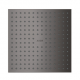 Douche de tete 25x25cm 2jet encastre plafond noir chrome brosse (35313340)