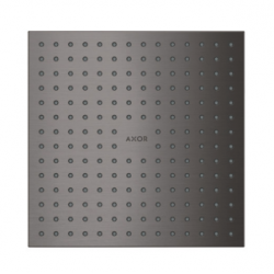 Douche de tete 25x25cm 2jet encastre plafond noir chrome brosse (35313340)