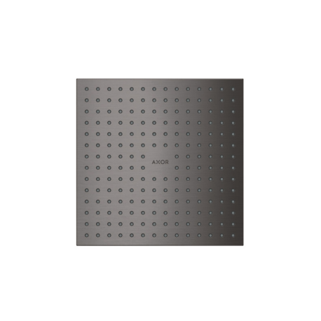 Douche de tete 25x25cm 2jet encastre plafond noir chrome brosse (35313340)