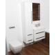 Meuble de salle de bain avec vasque Naturel Cube Way 100x40 cm blanc brillant (CUBE2100ZBL)