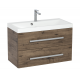 Meuble de salle de bain avec vasque Naturel Cube Way 80x40 cm chêne wellington (CUBE280ZDW)