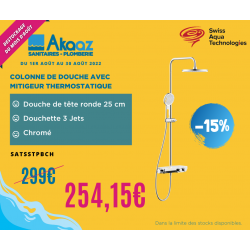Swiss Aqua Technologies Colonne de douche avec mitigeur thermostatique