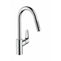 Mitigeur avec douchette extractible Focus, Chrome