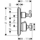 MONTREUX - Set de finition pour mitigeur thermostatique encastré avec robinet d'arrêt et inverseur intégrés (16820000)