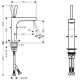 Mitigeur lavabo 160 sans tirette ni vidage (39032000)