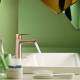Mitigeur lavabo 110 avec tirette* et vidage bronze brosse