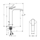 Robinet de lavabo haut Hansgrohe Vivenis avec sortie chromée (75040000)