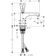 Mitigeur lave-mains 90 sans tirette ni vidage (36102000)