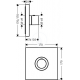 Set de finition pour mitigeur thermostatique Square encastré haut débit (36718000)