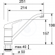 Mitigeur monocommande d'évier Tugela Window FG 4500.031, sous fenêtre, chromé (115.0014.877)