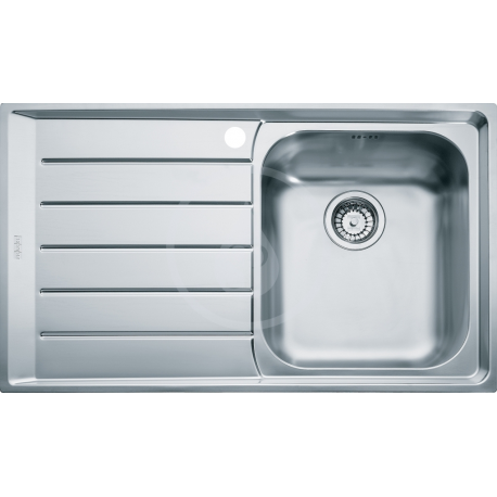 Franke Neptun Inox Evier NEX 611/2, 860x510 mm, droite + siphon (101.0120.272)