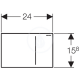 Sigma 70 Plaque de recouvrement pour rinçage à 2 boutons Verre (115.620.SQ.1)