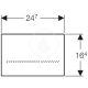 Sigma 80 Plaque de recouvrement avec activation par avant rinçage à 2 boutons Verre Noir (116.090.SG.1)