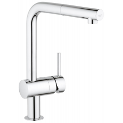 Mitigeur évier Minta avec rotatation 360° et douchette extractible, Chrome