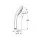 Douchette Euphoria 110 Duo 2 jets, Chrome