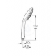 Douchette Euphoria 110 Massage 3 jets, Blanc/Chrome