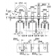 Grandera Robinet pour mélangeur bain/Douche 5 trous (19919IG0)