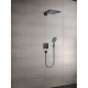 Ensemble de douche encastrée thermostatique Noir mat