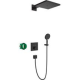 Ensemble de douche encastrée thermostatique Noir mat