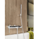 Ensemble de douche mitigeur douchette stick & support + flexible, Essence, Chrome