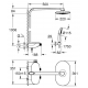 Colonne de douche Rainshower System SmartControl 360 Duo, Chrome