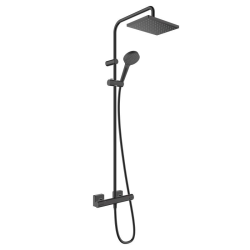 Vernis Shape Colonne de douche 230 1jet avec mitigeur thermostatique, Noir mat (26286670)