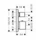 PuraVida Set de finition pour mitigeur thermostatique encastré avec robinet d'arrêt