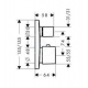 PURAVIDA Set de finition pour mitigeur thermostatique encastré avec robinet d'arrêt et inverseur (15771400)