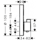 SHOWERSELECT S Set de finition pour mitigeur thermostatique encastré avec robinet d'arrêt (15744000)