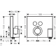 Set de finition pour mitigeur thermostatique ShowerSelect E encastré avec 2 fonctions, fixfit et porter (15765000)