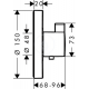 SHOWERSELECT S - Set de finition pour mitigeur thermostatique encastré haut débit (15741000)
