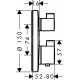 Set de finition pour mitigeur thermostatique S encastré avec robinet d'arrêt et inverseur (15758000)