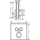 ShowerSelect Set de finition pour mitigeur thermostatique avec 2 fonctions (15738600)