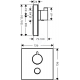 Set de finition en verre pour mitigeur thermostatique ShowerSelect E encastré haut débit avec une sortie permanente (15735400)