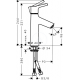 Talis S 100 Mitigeur de lavabo bas débit 3,5l/min sans tirette ni vidage (72025000)