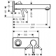 Mitigeur de lavabo encastré Talis S, bec 225mm