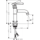 Mitigeur lavabo 100 sans tirette ni vidage (16516000)