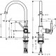 Mitigeur lavabo 210 avec tirette et vidage (16517000)