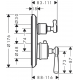 Montreux Set de finition pour mitigeur thermostatique encastré avec robinet d’arrêt intégré poignée manette (16801000)