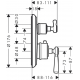Montreux Set de finition pour mitigeur thermostatique encastré avec robinet d’arrêt intégré poignée manette (16801820)