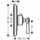 MONTREUX - Set de finition pour mitigeur thermostatique encastré haut débit poignée manette (16824820)