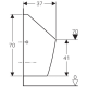 Selva Urinoir pour commande d'urinoir à encastrer (116.080.00.1)