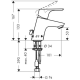 FOCUS E2 - Robinet pour lavabo avec chaîne (31732000)