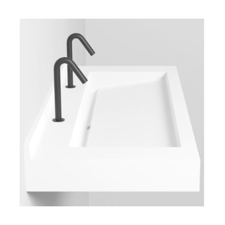 Vasque suspendue 120 cm, blanc, Istone ori
