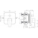 Ceraplan III Façade pour mitigeur monocommande 2 sorties (Pour installation Douche ou Bain/Douche) (A6115AA)