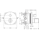 CERATHERM Robinet thermostatique à encastrer avec robinet d'arrêt et inverseur (A4888AA)