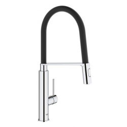 Mitigeur évier Concetto flexible, Noir/Chrome