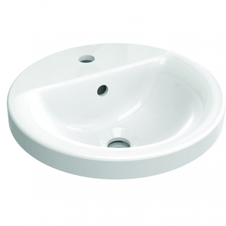 CONNECT Connect lavabo à encastrer rond 380 x 165 x 380 mm,blanc (E504101)