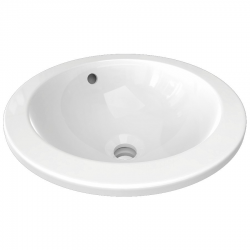 CONNECT Connect lavabo à encastrer sans trou, rond 380 x 165 x 380 mm, blanc (E505101)